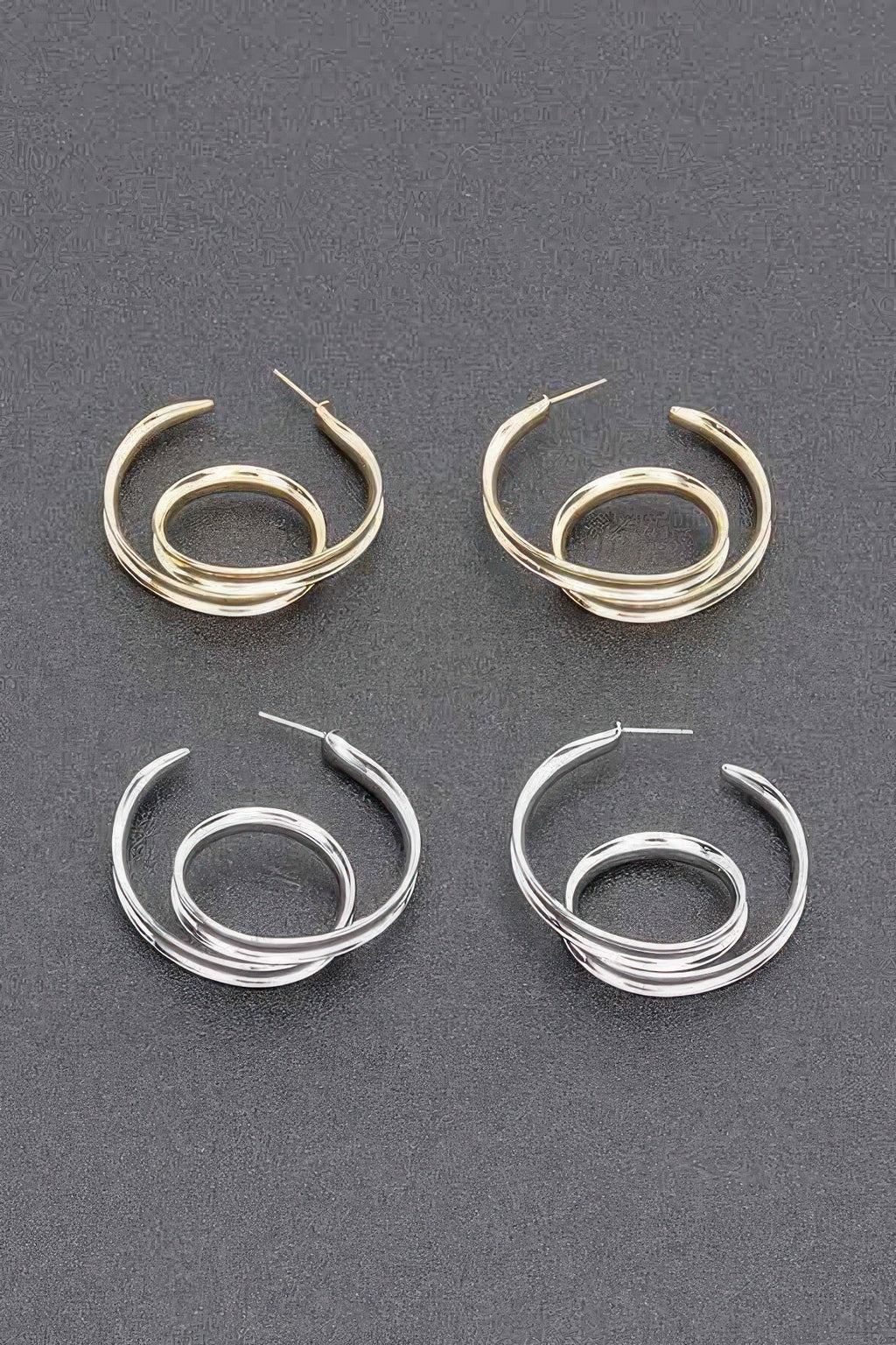 Gold Plated Metal Hoop Earring