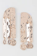 Shiny Hammered Drop Earrings in Gold