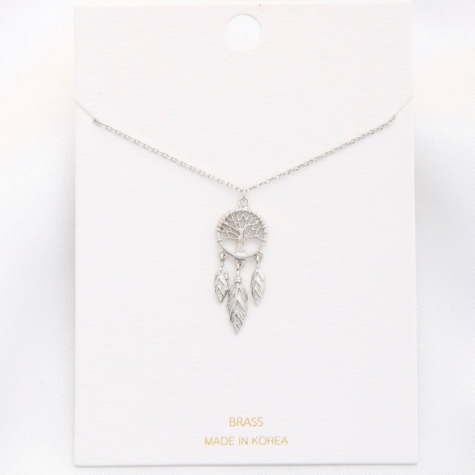 Dainty Western Dream Catcher Pendant Necklace