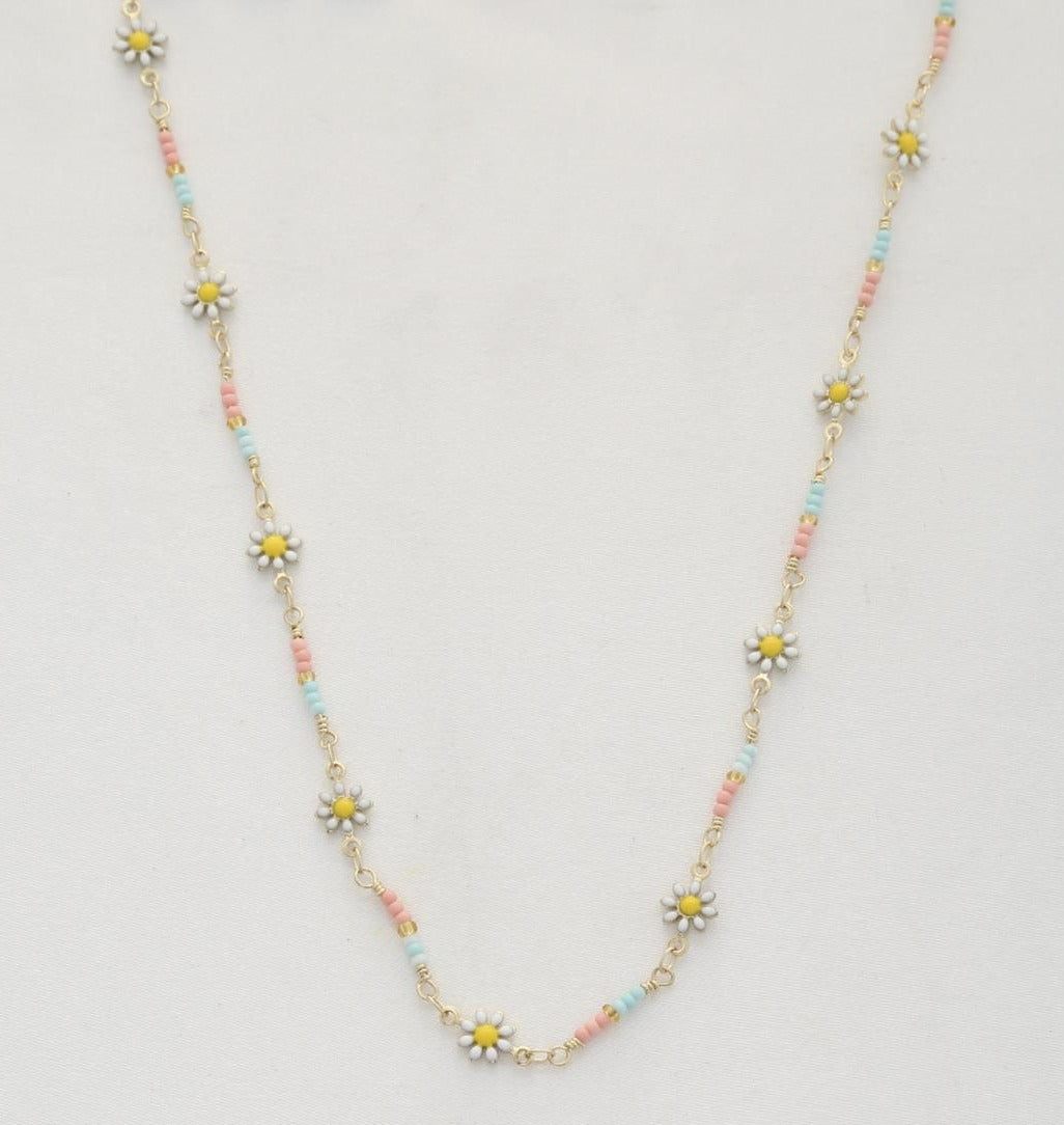 Flower Beaded Necklace