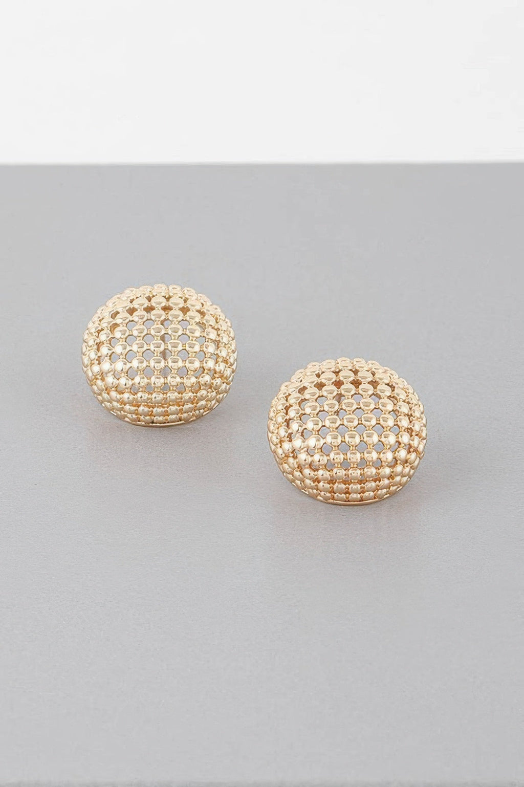 Beaded Dome Stud Earrings