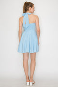 Corset Self-tie Ribbon Zippered Dress