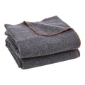 Wool Camping Blanket 64" x 88" Warm for Camping Hiking Travel Light Grey
