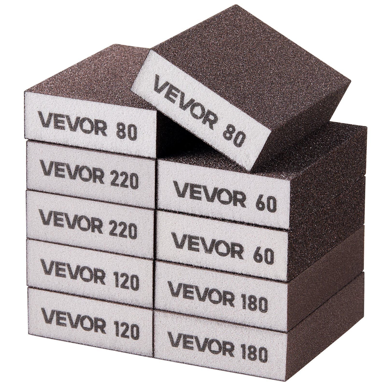 Sanding Sponge 10Pcs 60/80/120/180/220 Washable & Reusable Sanding Blocks
