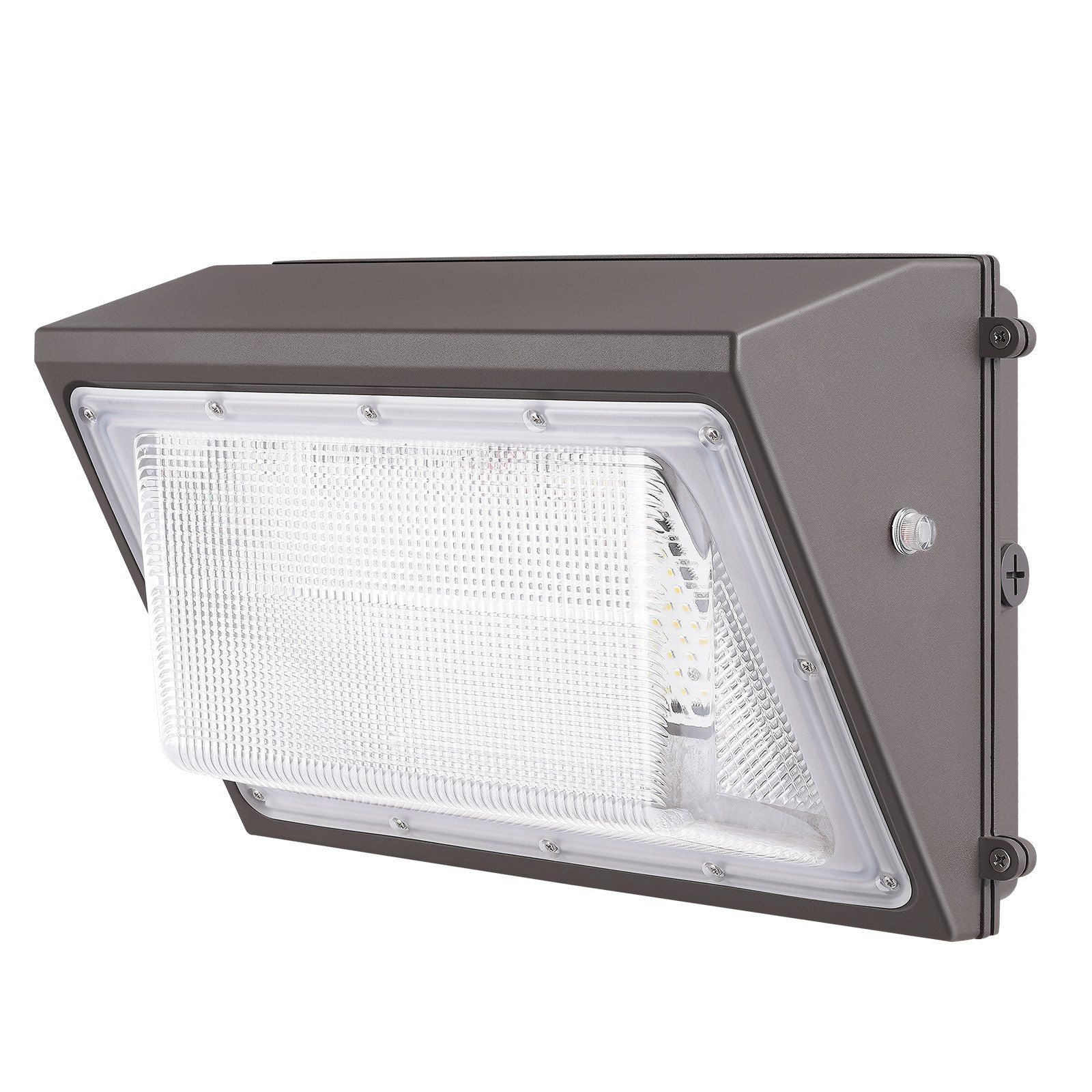LED Wall Pack Lights, 120W 11000LM, 5000K Commercial Outdoor Lights Security Lighting Fixture, with Intelligent Light Sensing 240 LED beads Energy Saving for Garages Yards, IP65 Waterproof
