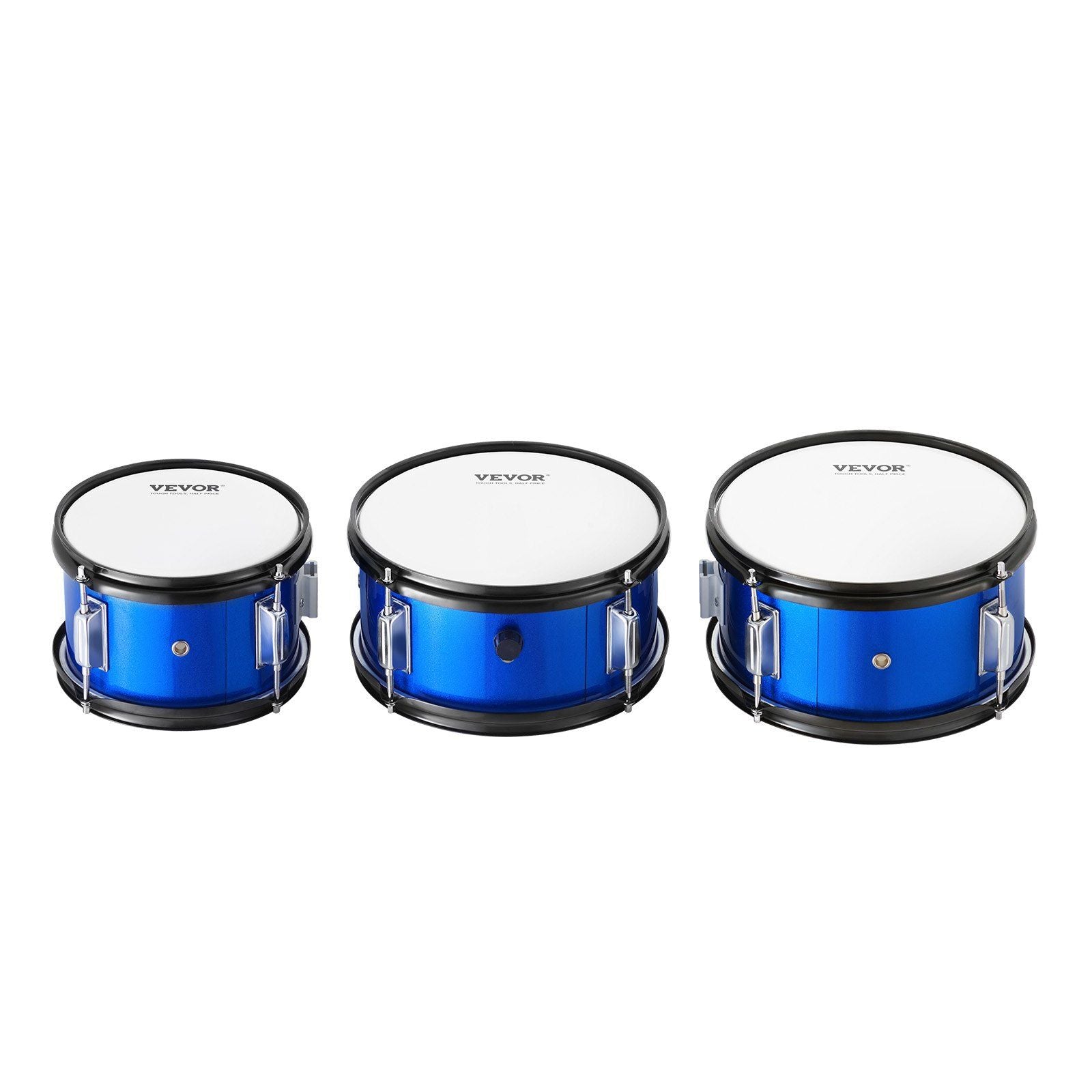 Kids Drum Set, 5-Piece, 16 in Beginner Full Drum Set with Bass Toms Snare Floor Drum Adjustable Throne Cymbal Hi-Hat Pedal and Two Pairs of Drumsticks, Starter Drum Kit for Child Kids, Blue