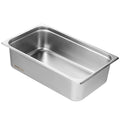 6 Pack Hotel Pans, Full Size Anti-Jam Steam Pan, 0.8mm Thick Stainless Steel Restaurant Steam Table Pan, 6-Inch Deep Commercial Table Pan, Catering Storage Food Pan, for Industrial & Scientific
