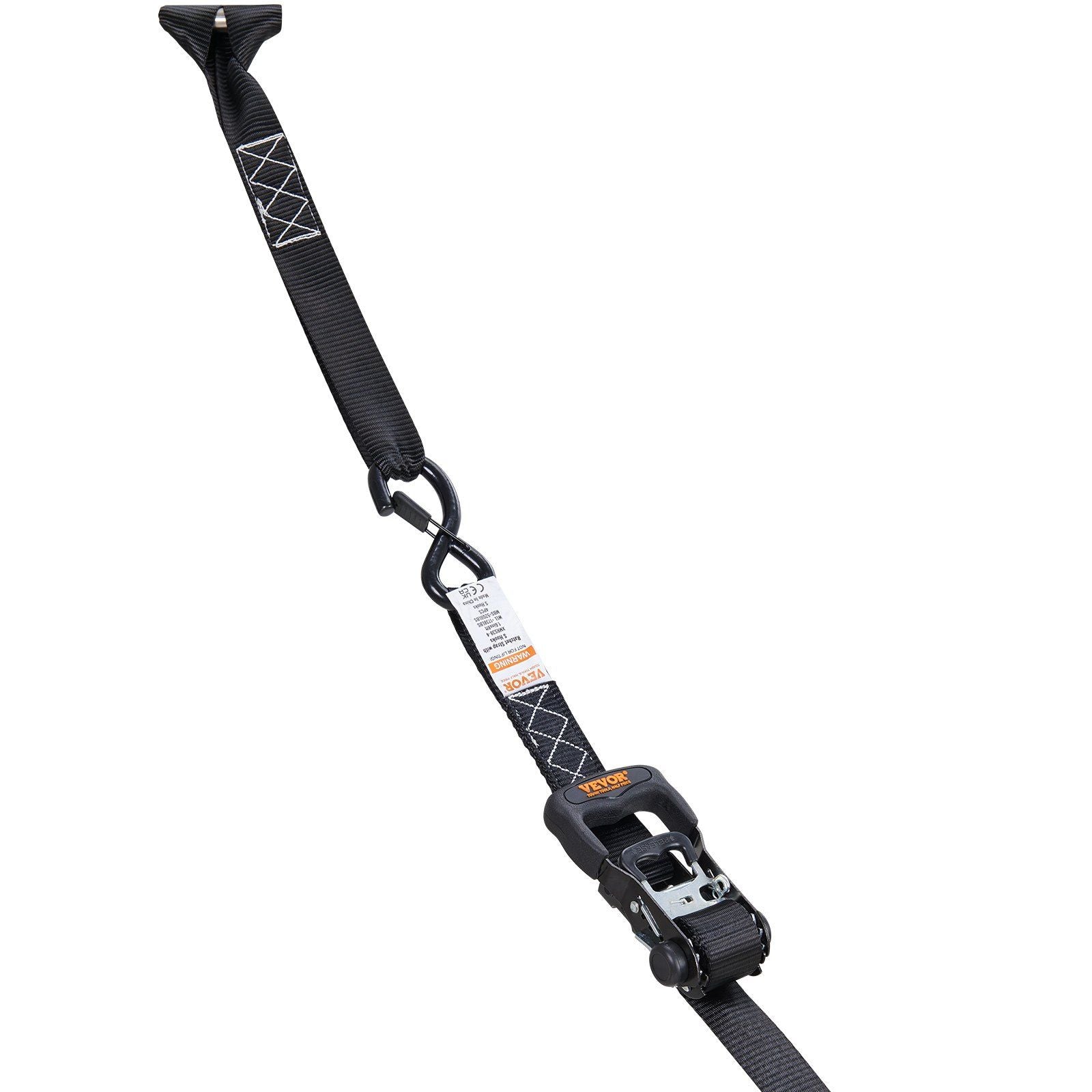 Ratchet Tie Down Straps (4PK), 5208 lb Max Break Strength, Includes 4 Premium 1.6" x 8' Rachet Tie Downs with Padded Handles, for Moving Securing Cargo, Appliances, Lawn Equipment, Motorcycle