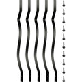 Deck Balusters, 51 Pack Metal Deck Spindles, 32.25"x1" Staircase Baluster with Screws, Aluminum Alloy Deck Railing for Wood and Composite Deck, Stylish Baluster for Outdoor Stair Deck Porch