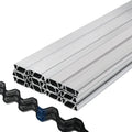 Spring Wire and Lock Channel,6.56ft Spring Lock & U-Channel Bundle for Greenhouse, 20 Packs PE Coated Spring Wire & Aluminum Alloy Channel, Plastic Poly Film or Shade Cloth Attachment w/Screws