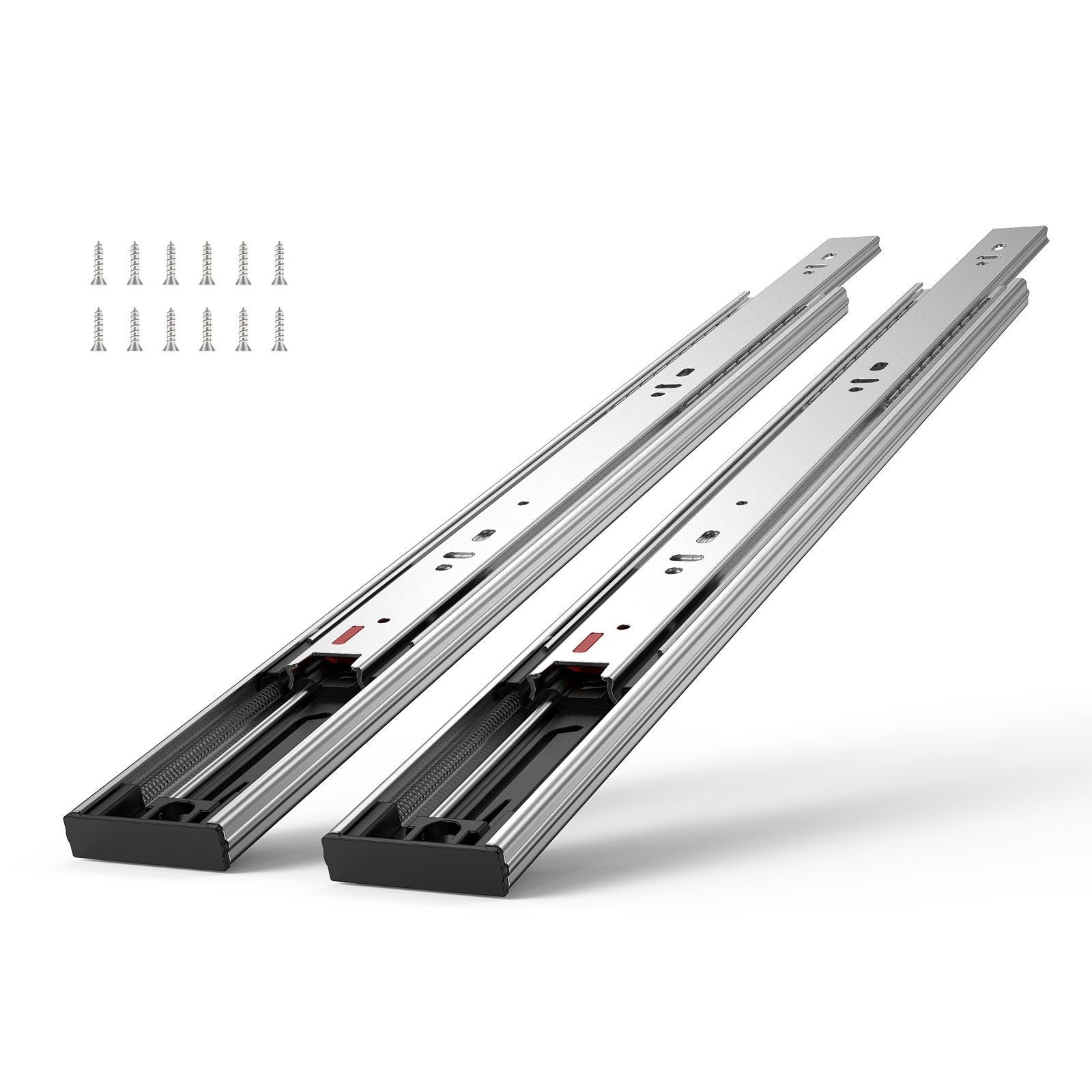 10 Pairs of 14 Inch Drawer Slides Side Mount Rails, Heavy Duty Full Extension Steel Track, Soft-Close Noiseless Guide Glides Cabinet Kitchen Runners with Ball Bearing, 100 Lbs Load Capacity