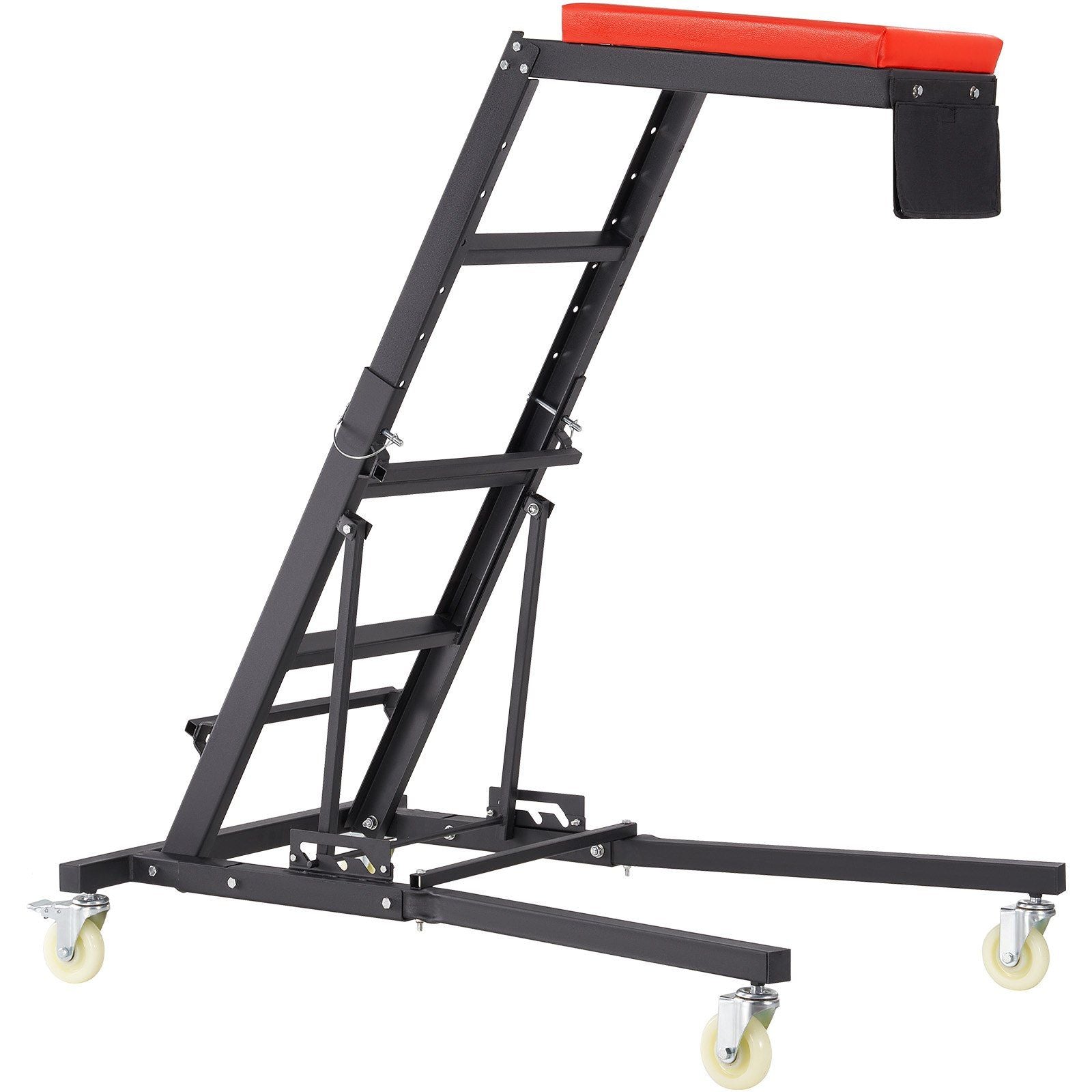 Automotive Top Creeper, with Adjustable Height 48" to 76", 400 LBS Capacity High Creeper, 4 Swivel Caster Wheels, Heavy Duty Foldable Creeper for Auto Repair and Maintenance