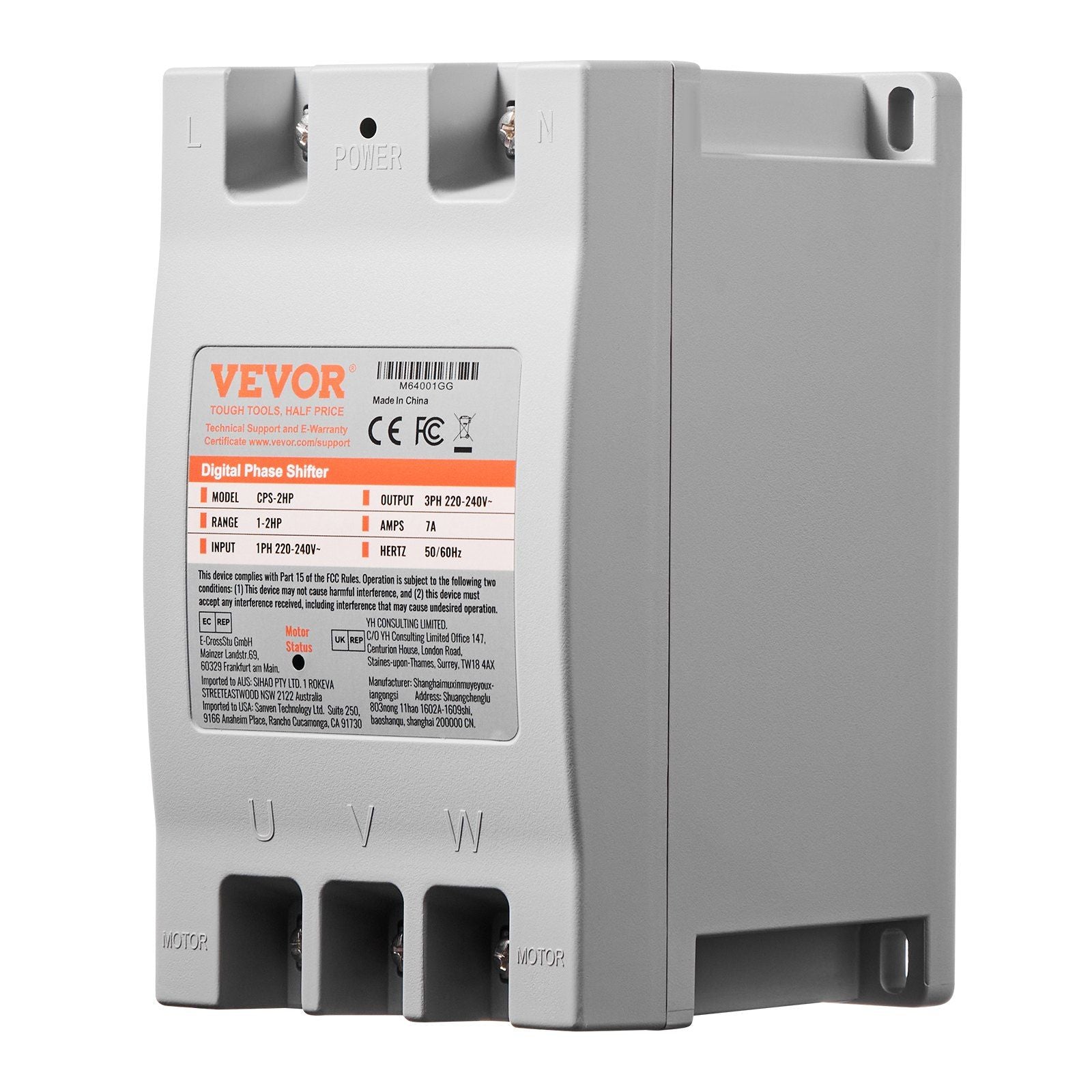 3 Phase Converter 2HP 7A 220V Single to 3 Phase 220V-240V Input/Output