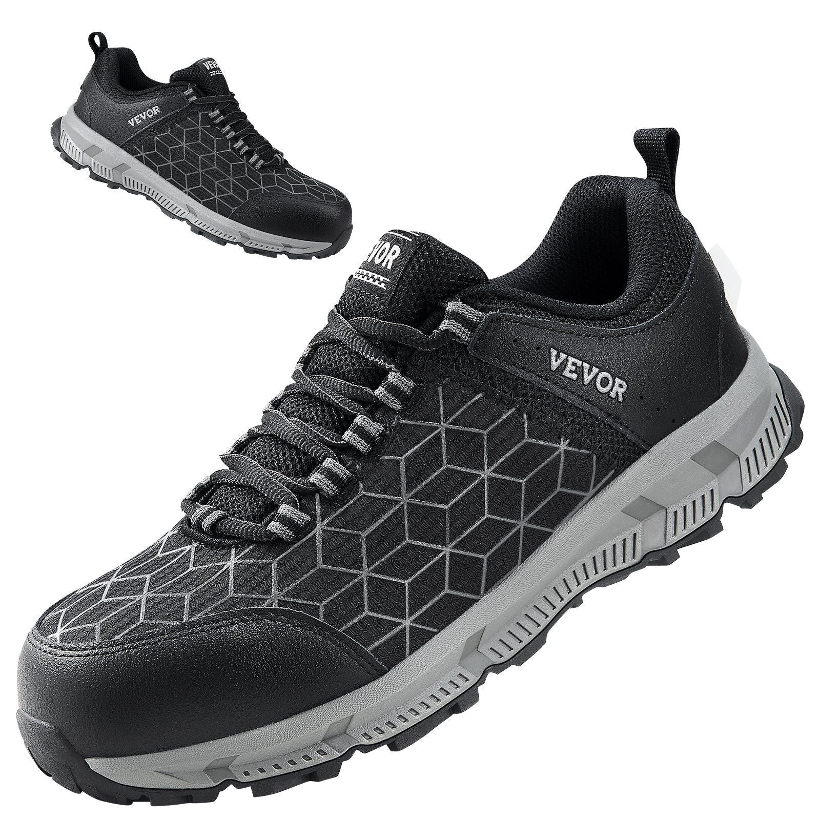 Steel Toe Shoes for Men US Size 13 Wide Athletic Work Shoe Sneakers Black