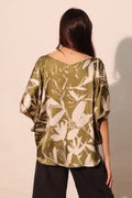 Dreaming Lily Satin Drawstring Dolman Top