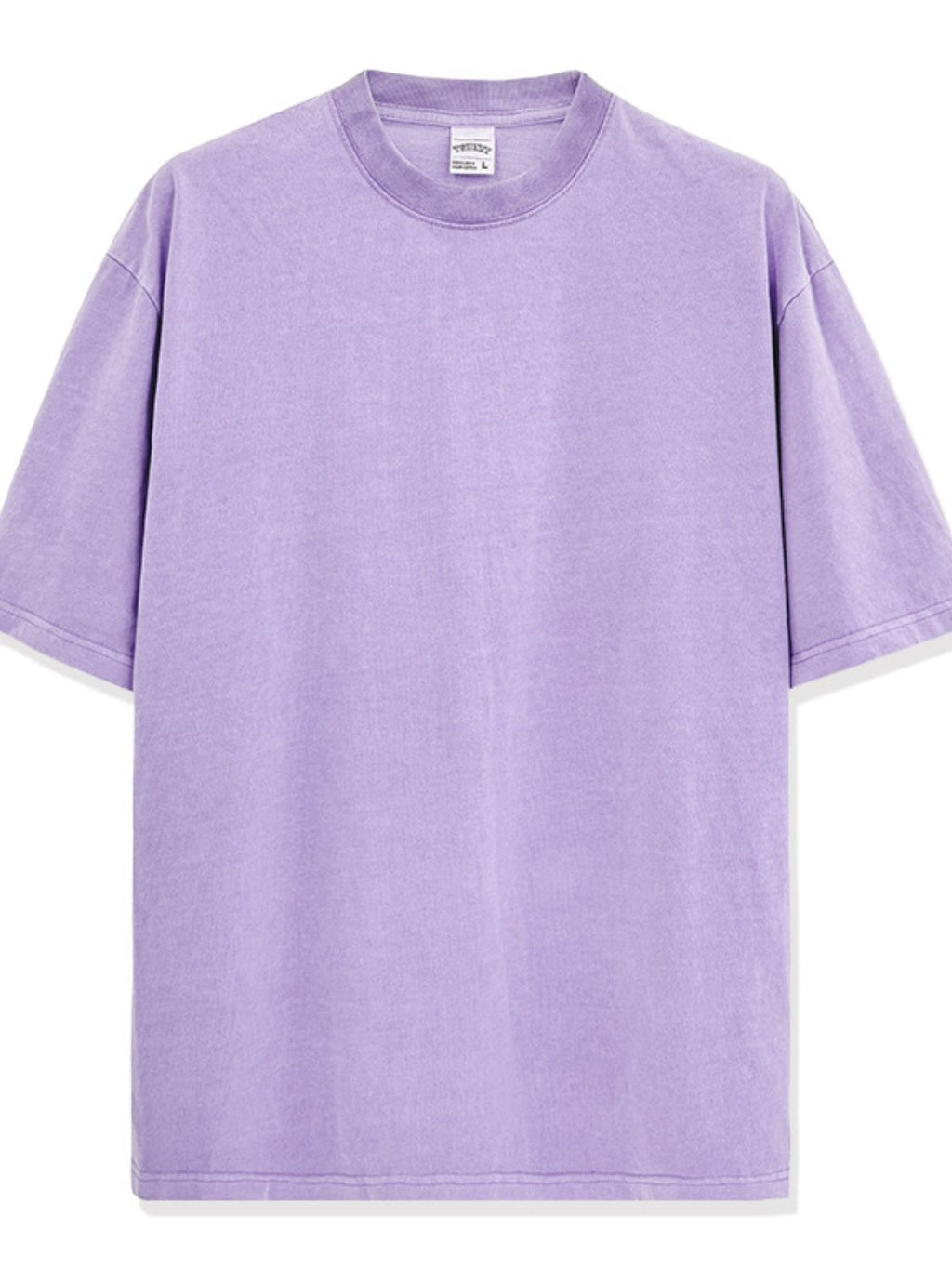 Men's Full Size Round Neck Washed T-Shirt Plus Size