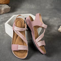 Open Toe Wedge Ankle Strap Sandals