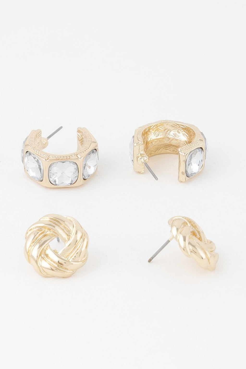 Embellished Zircon Earrings Set