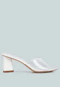 Eugnie Clear Straps Block Heel Sandals