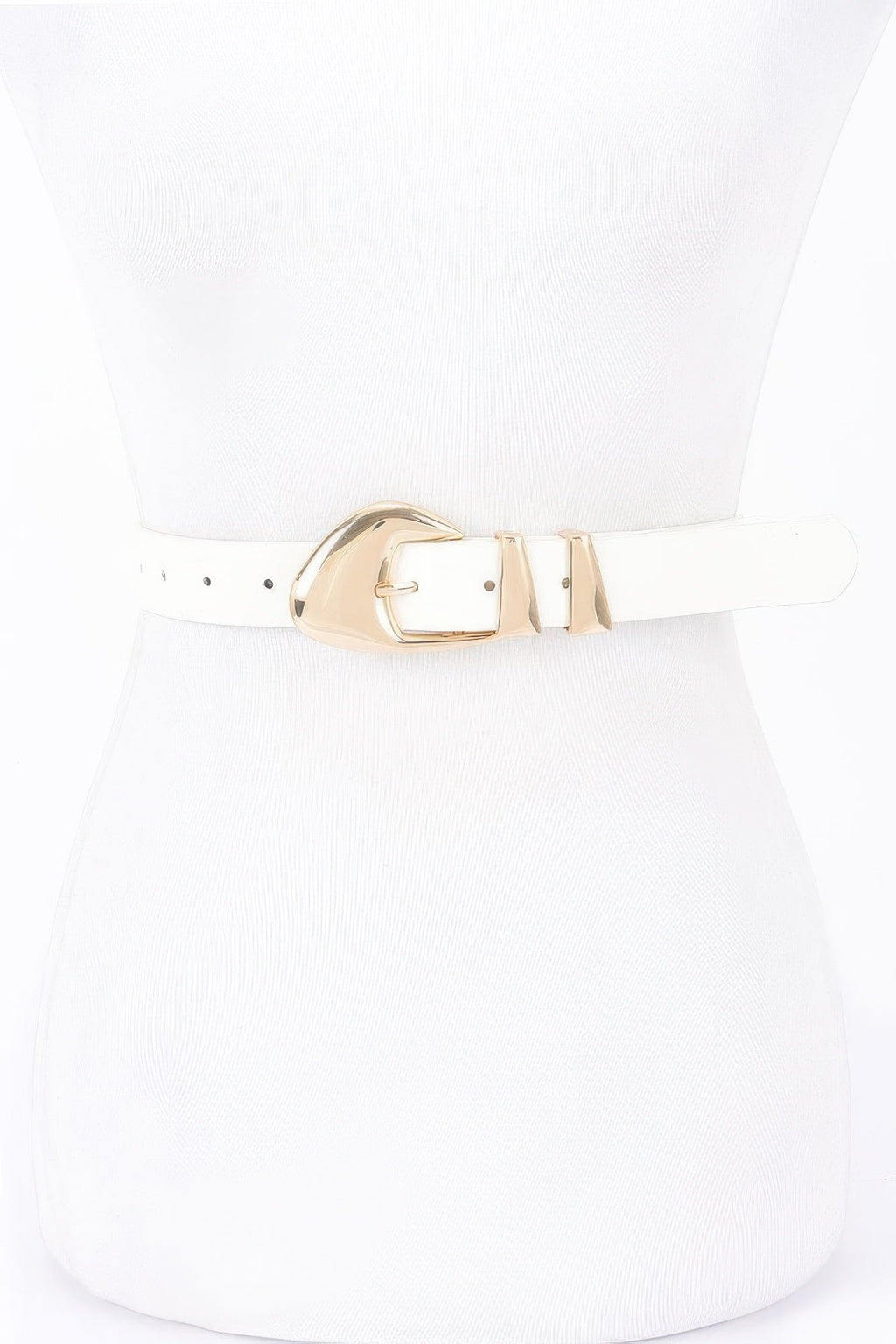 Faux Leather Multi Metal Buckle Belt