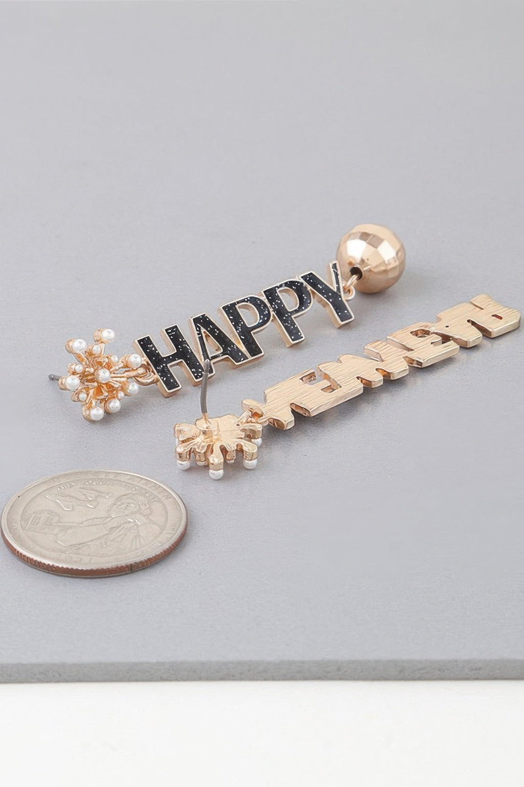 Happy New Year Drop Earrings