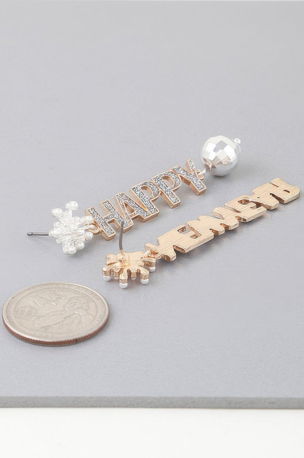 Happy New Year Drop Earrings