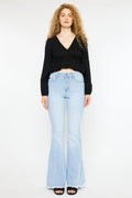 Kancan High Rise Curvy Flare Jeans