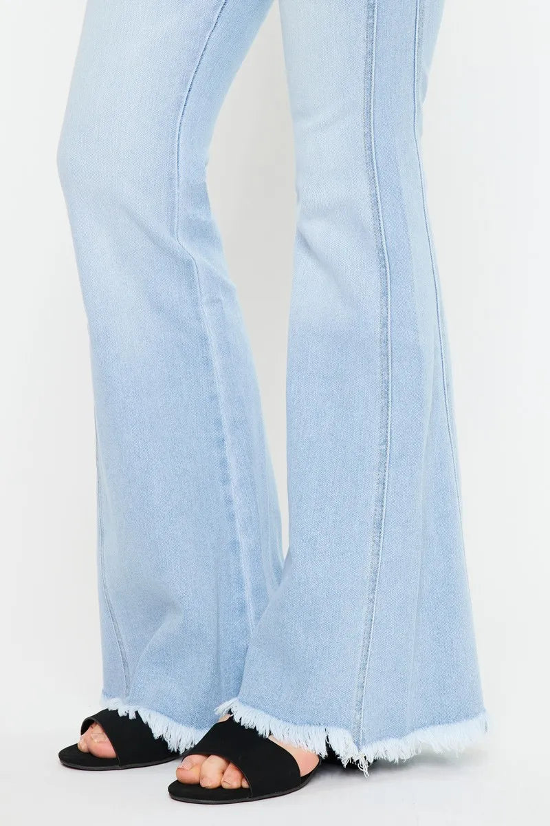 Kancan High Rise Curvy Flare Jeans