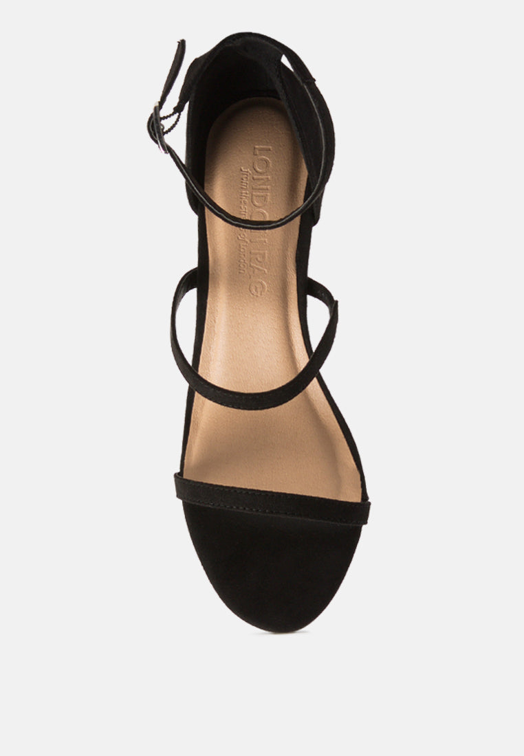 Kazaki Size 6 Mid Heel Ankle Strap Sandals