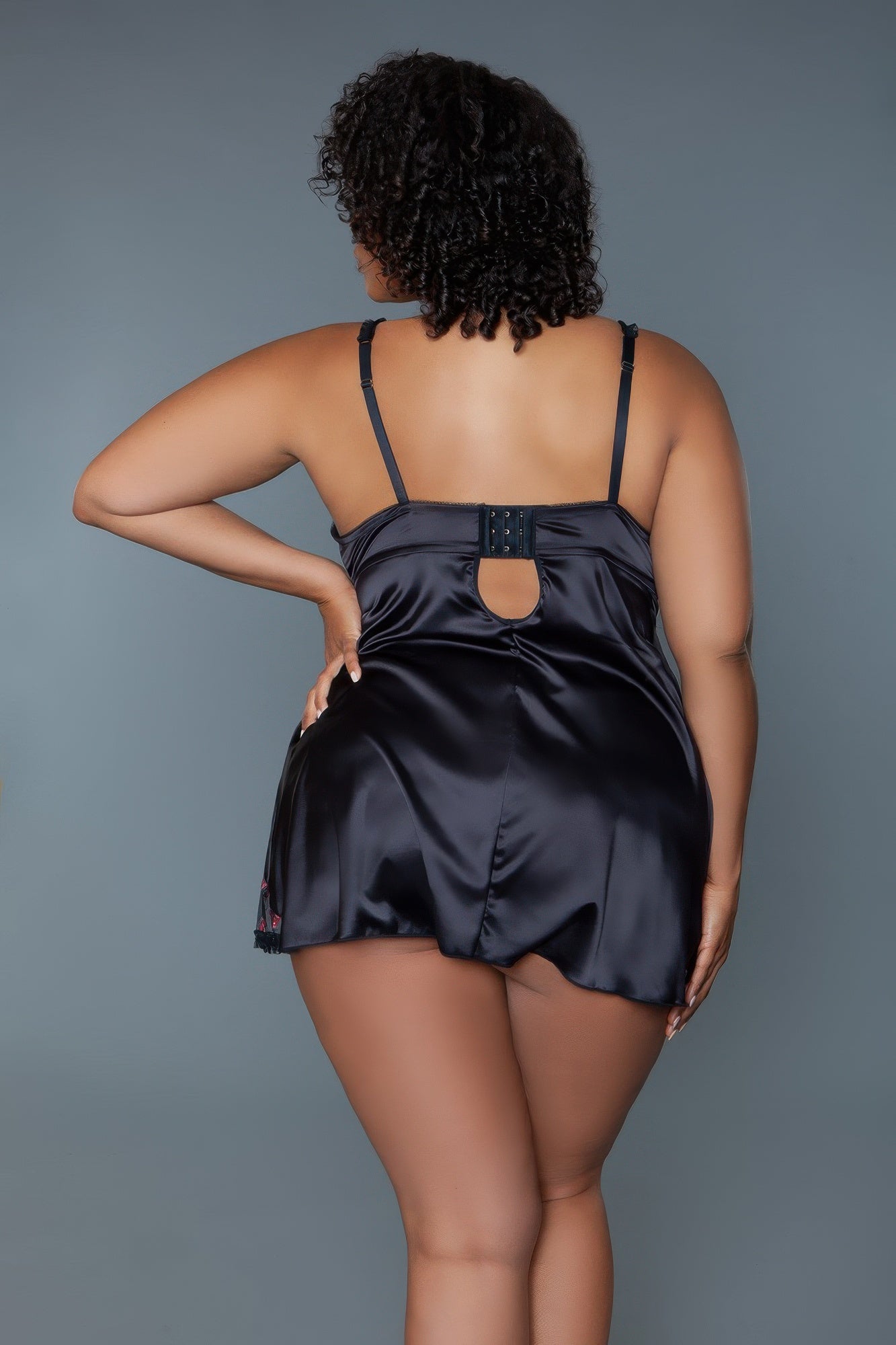 Plus Size Black Katherine Babydoll