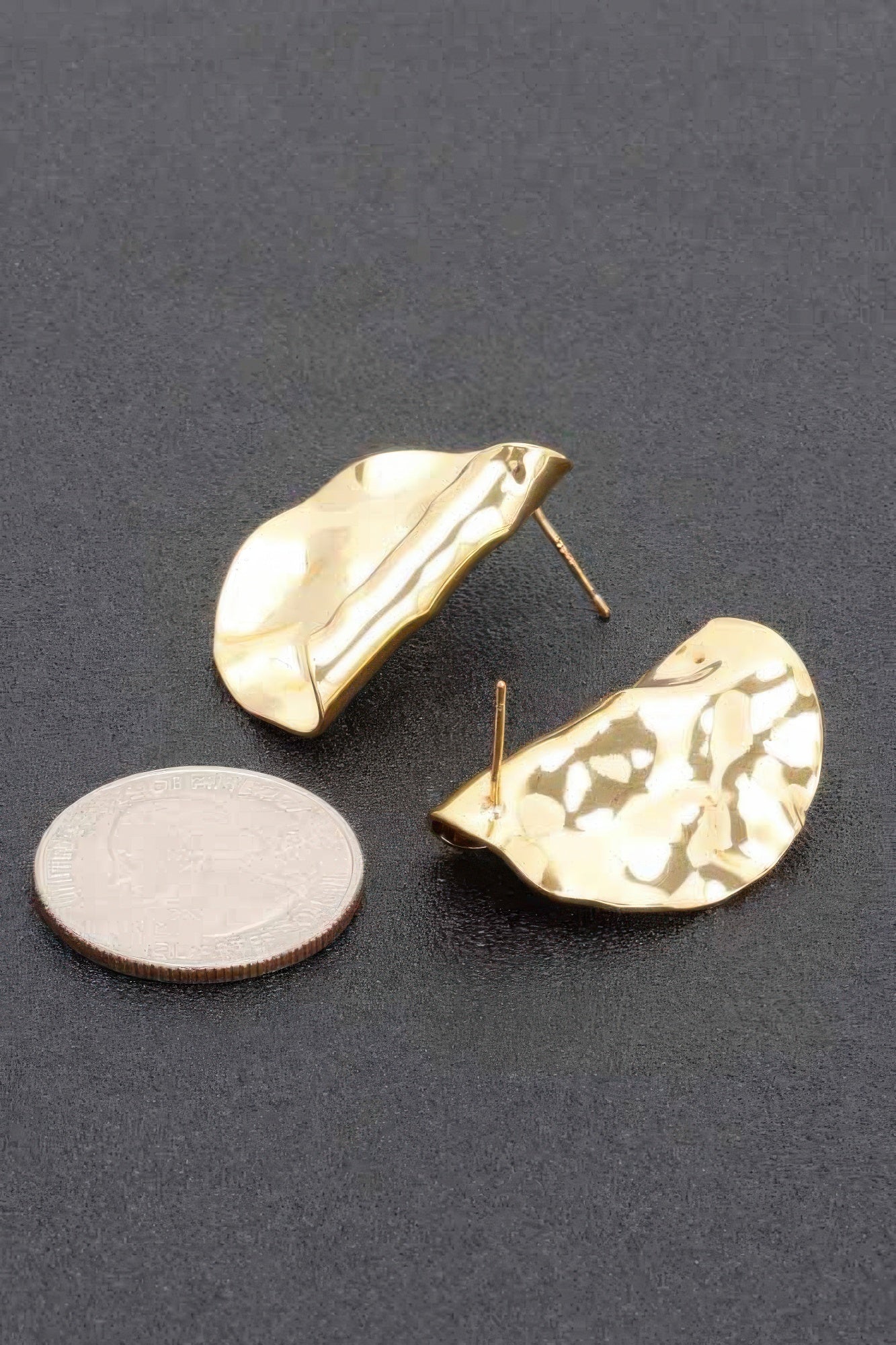 Metal Gold Dip Earring