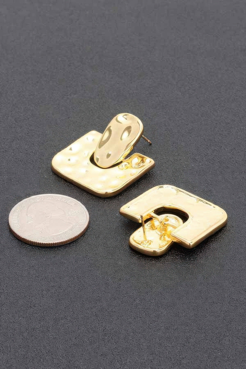 Metal Gold Dip Earring