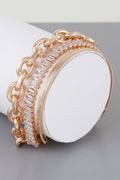 Multi Crystal Chain Bracelet