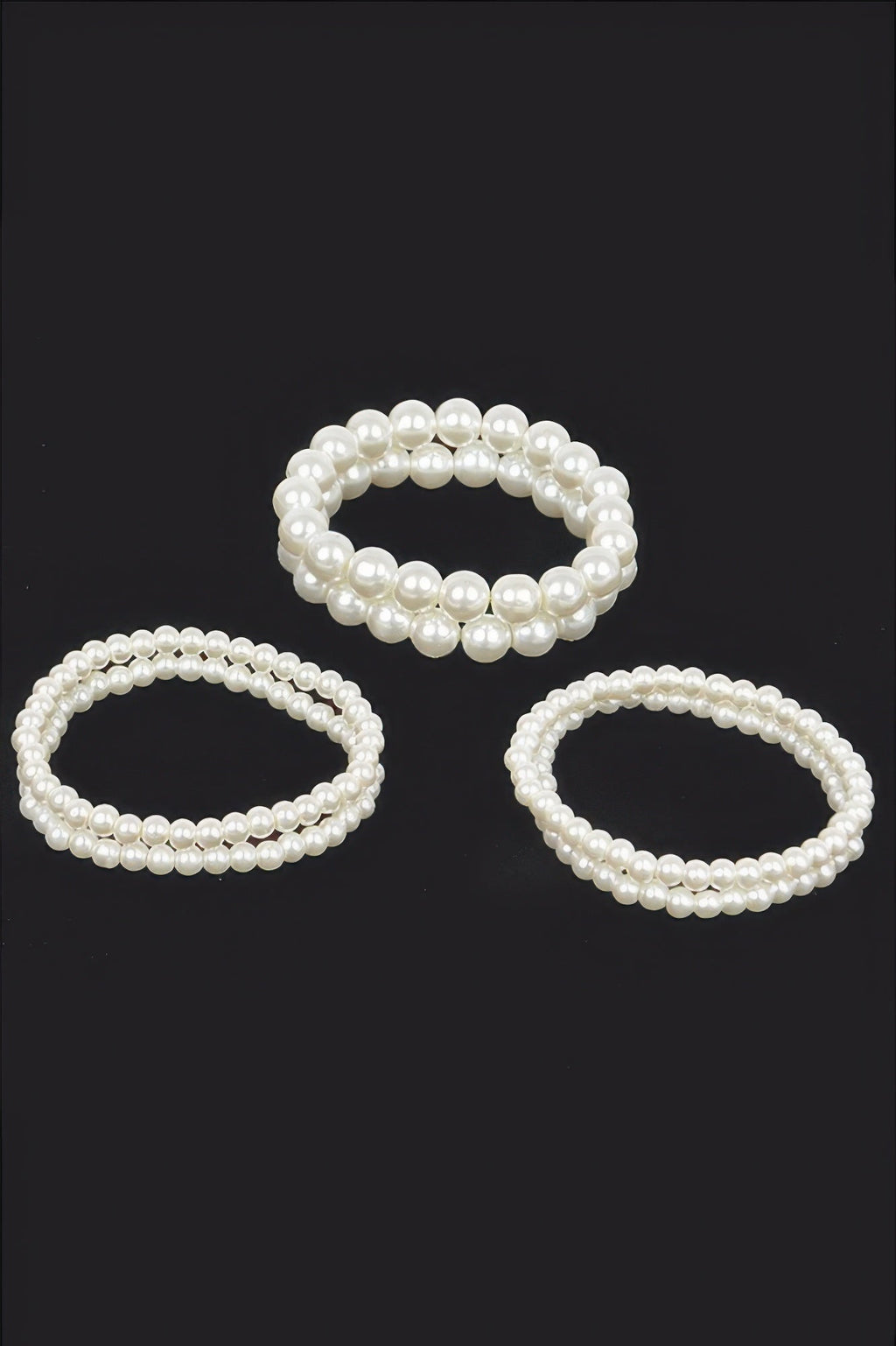 Multi Faux Pearl Stretch Bracelet