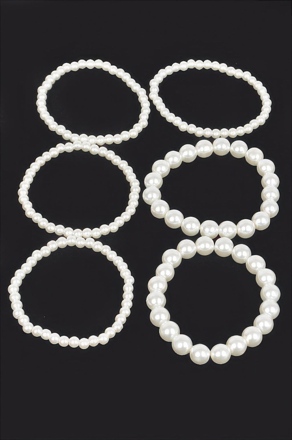 Multi Faux Pearl Stretch Bracelet