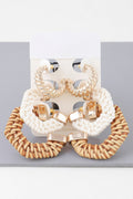 Multi Geometric Weaved Hoop Earrings Set