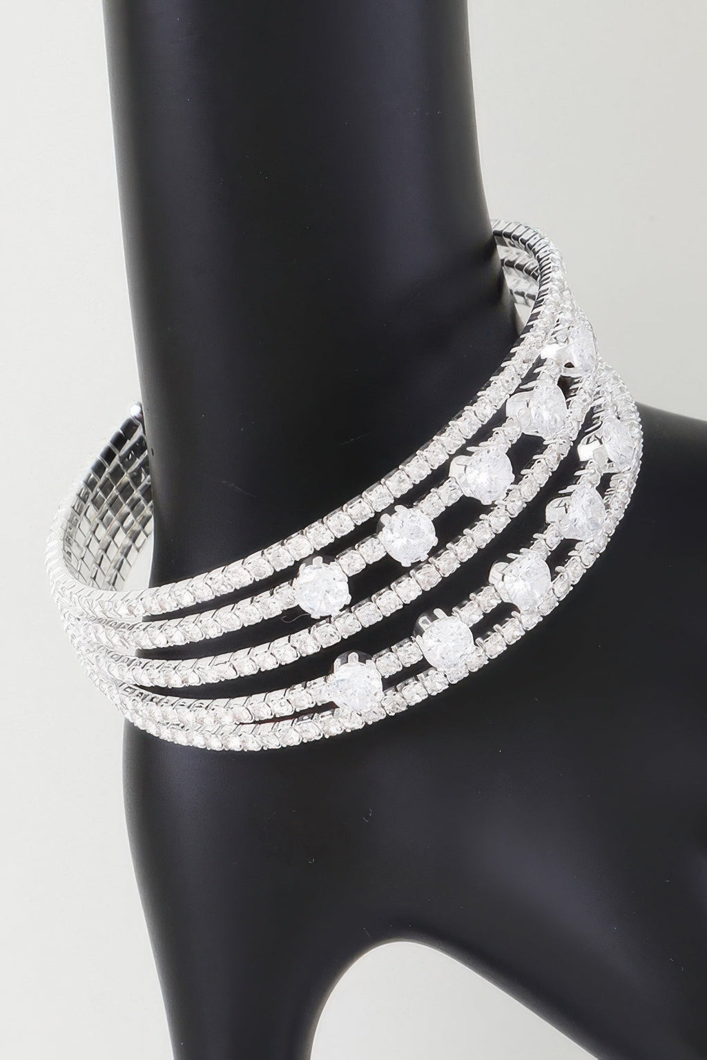 Multi Jeweled Cuff Bracelet