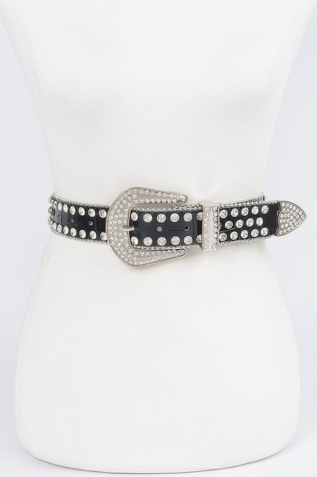 Multi Metal Stone Studded Plus Size Belt