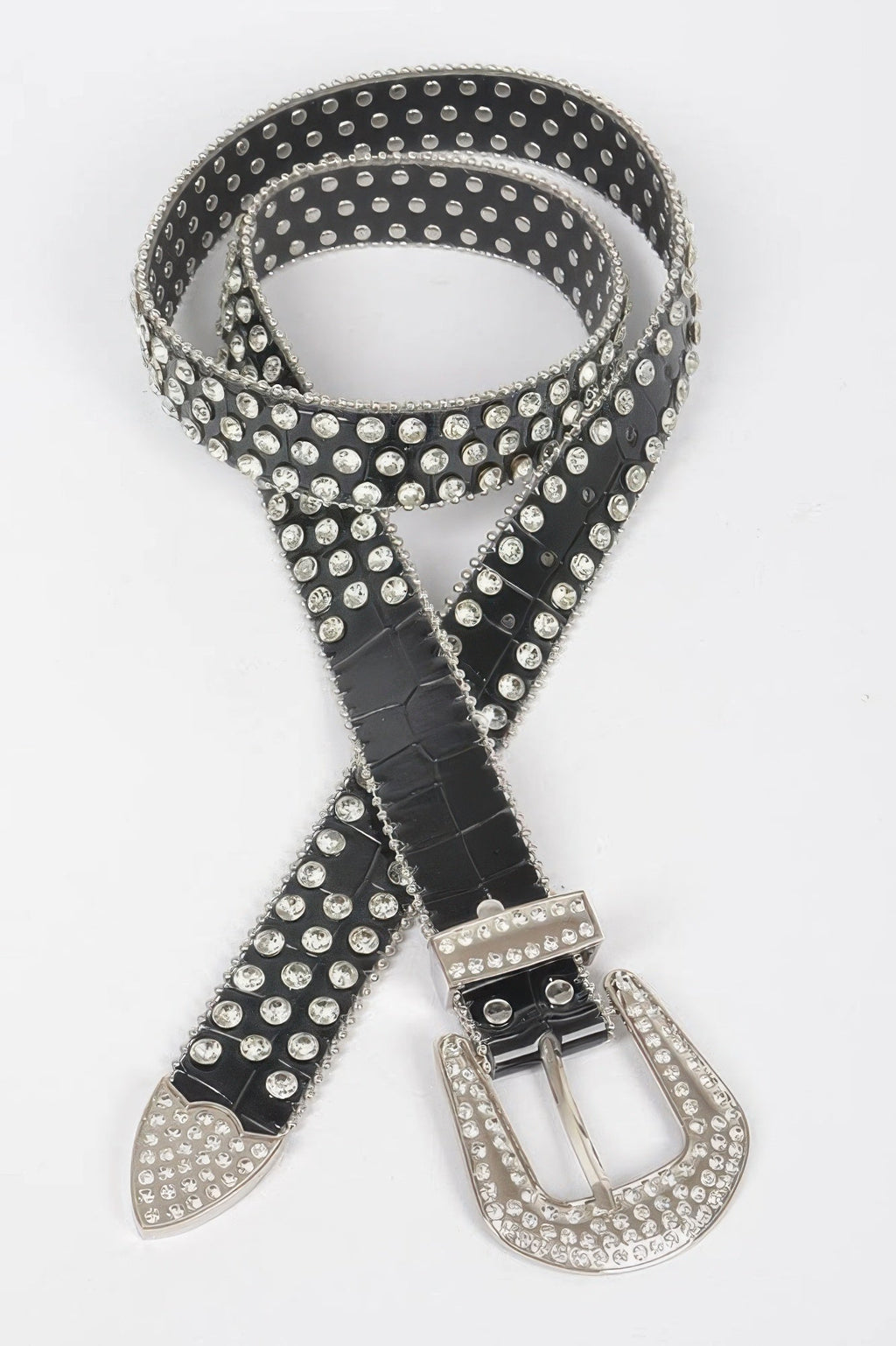 Multi Metal Stone Studded Plus Size Belt