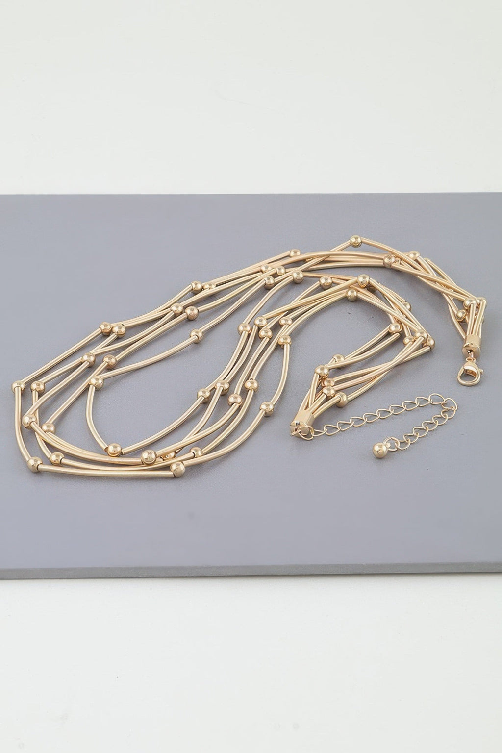 Multi Pillar Beaded Necklace