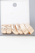 Multi Quilted Hoop Earrings Set