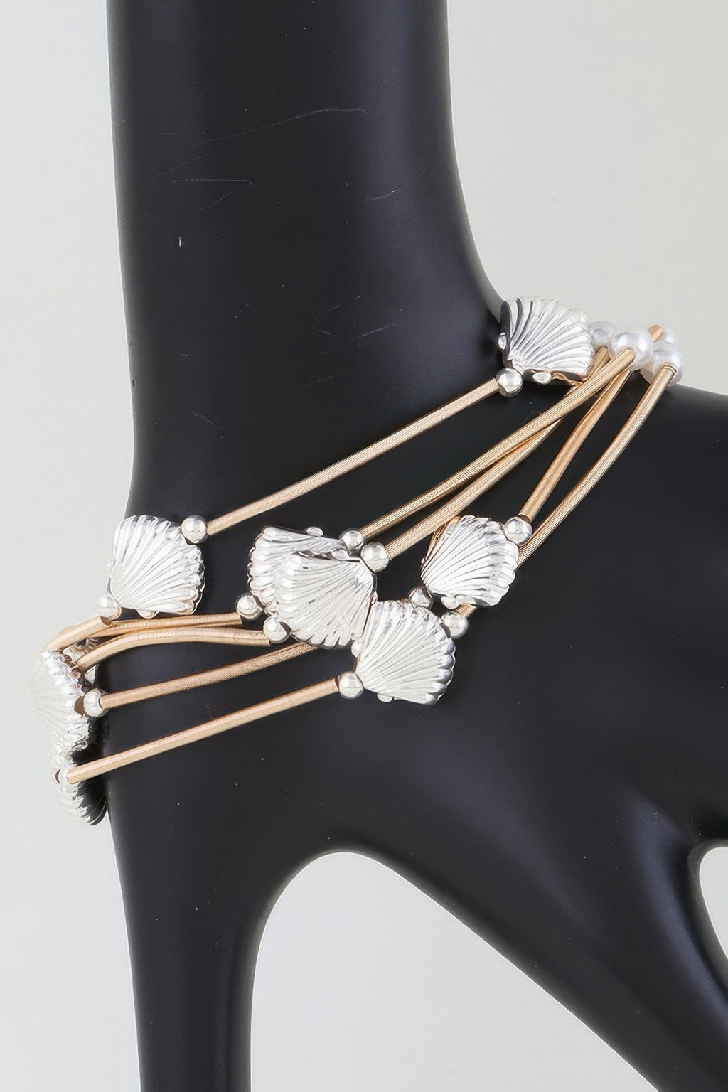 Multi Seashell Coil Bracelet