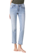 Size 13 Andrea Midrise Crop Light Blue Straight Jeans
