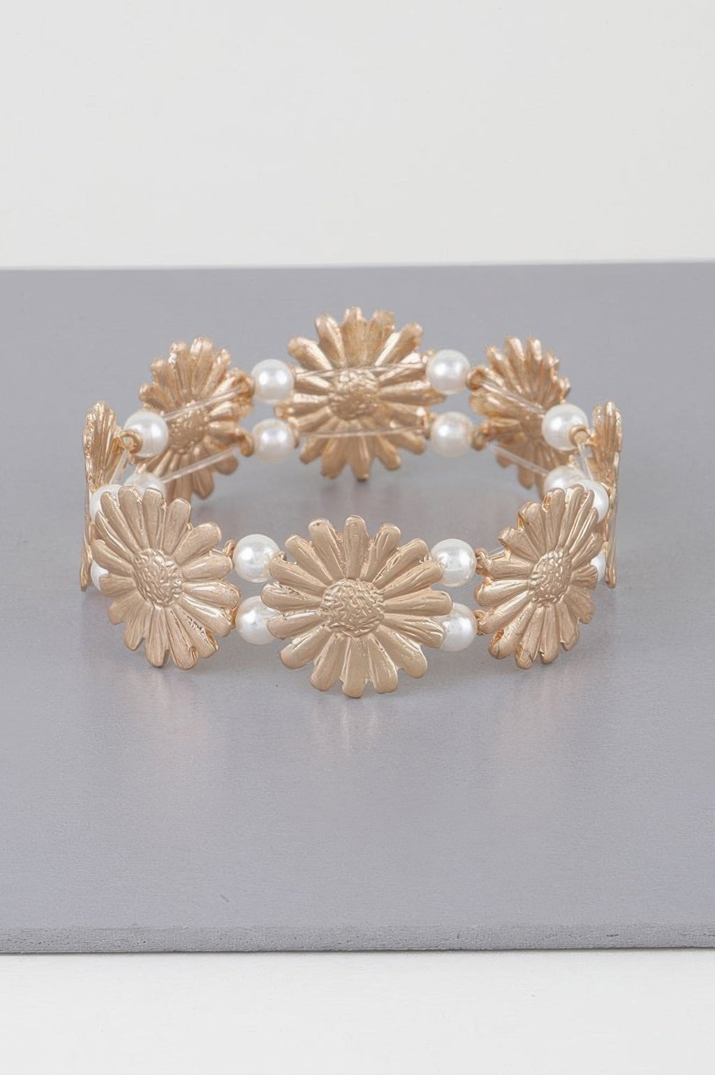 Pearled Sunflower Bracelet