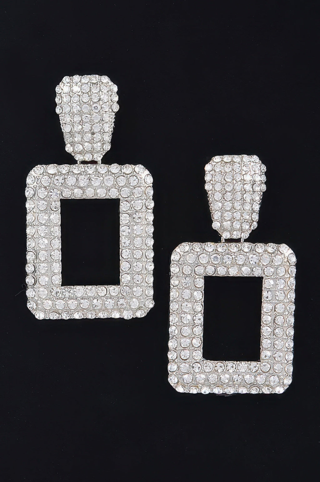 Rectangular Chain Drop Earrings