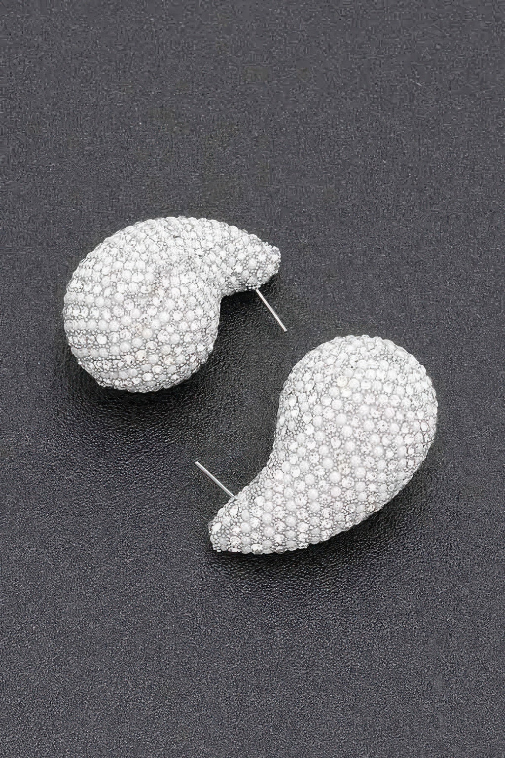 Rhinestone Faux Pearl Metal Earring