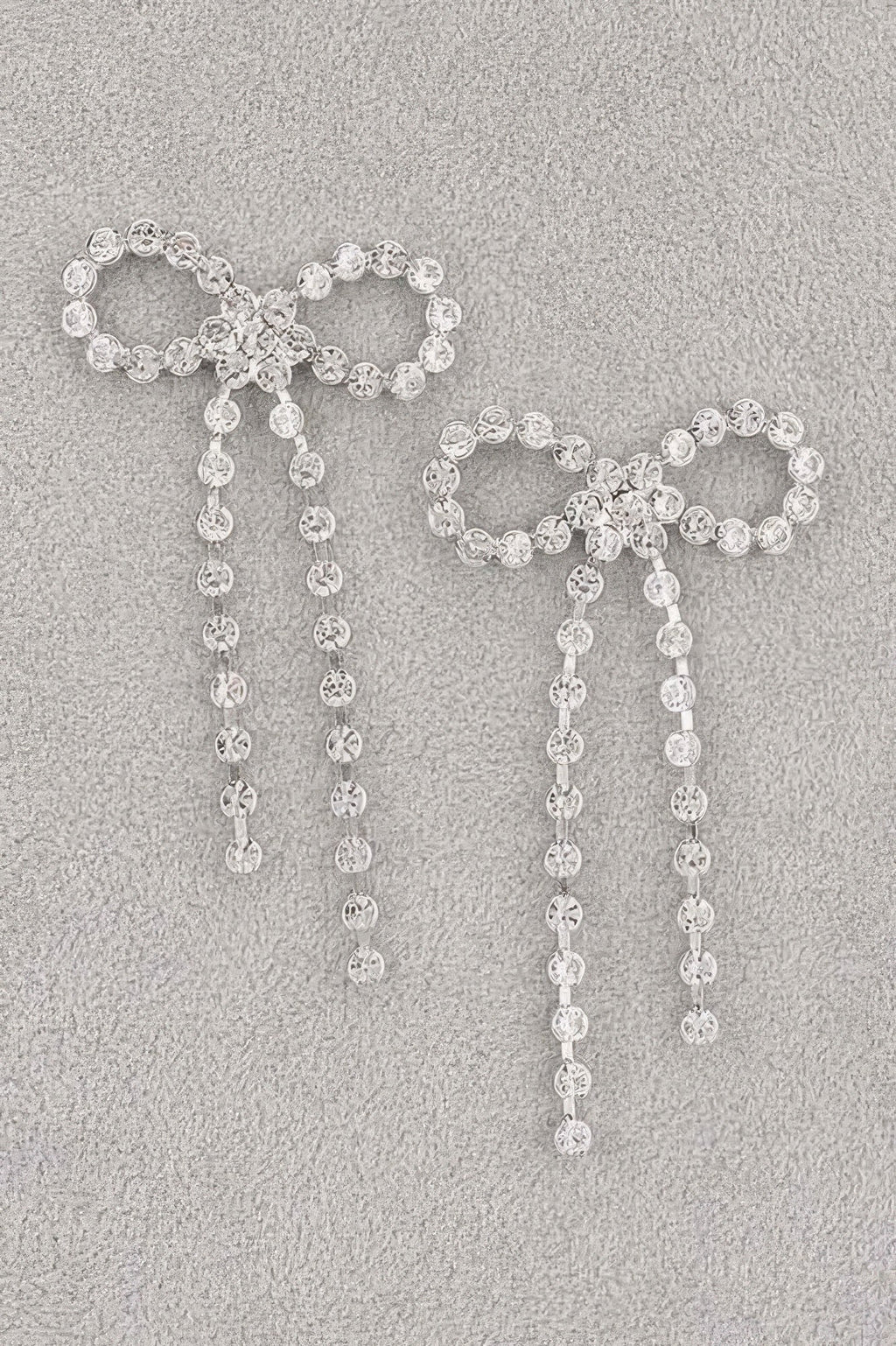 Rhinestone Ribbon Earring