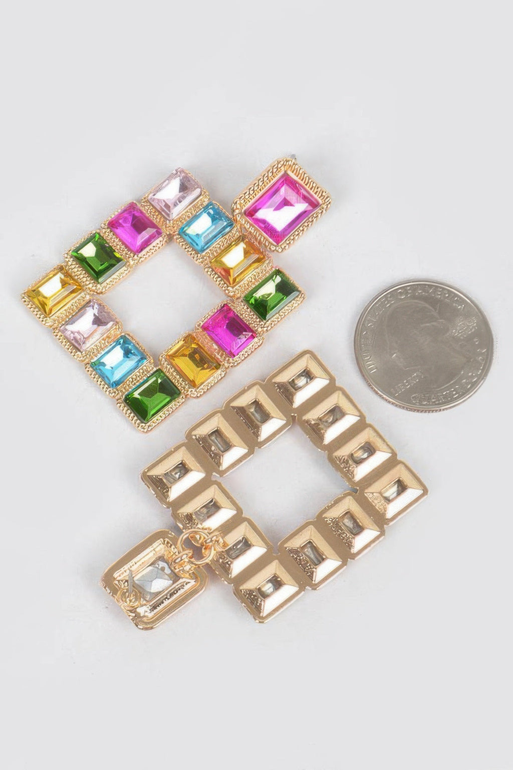 Rhinestone Square Earring
