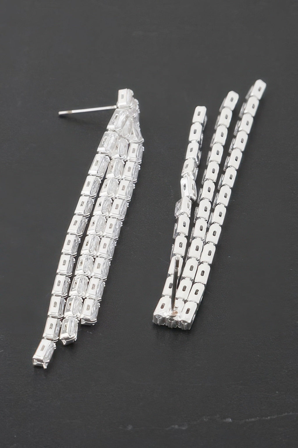 Rhinestone Tassle Earrings