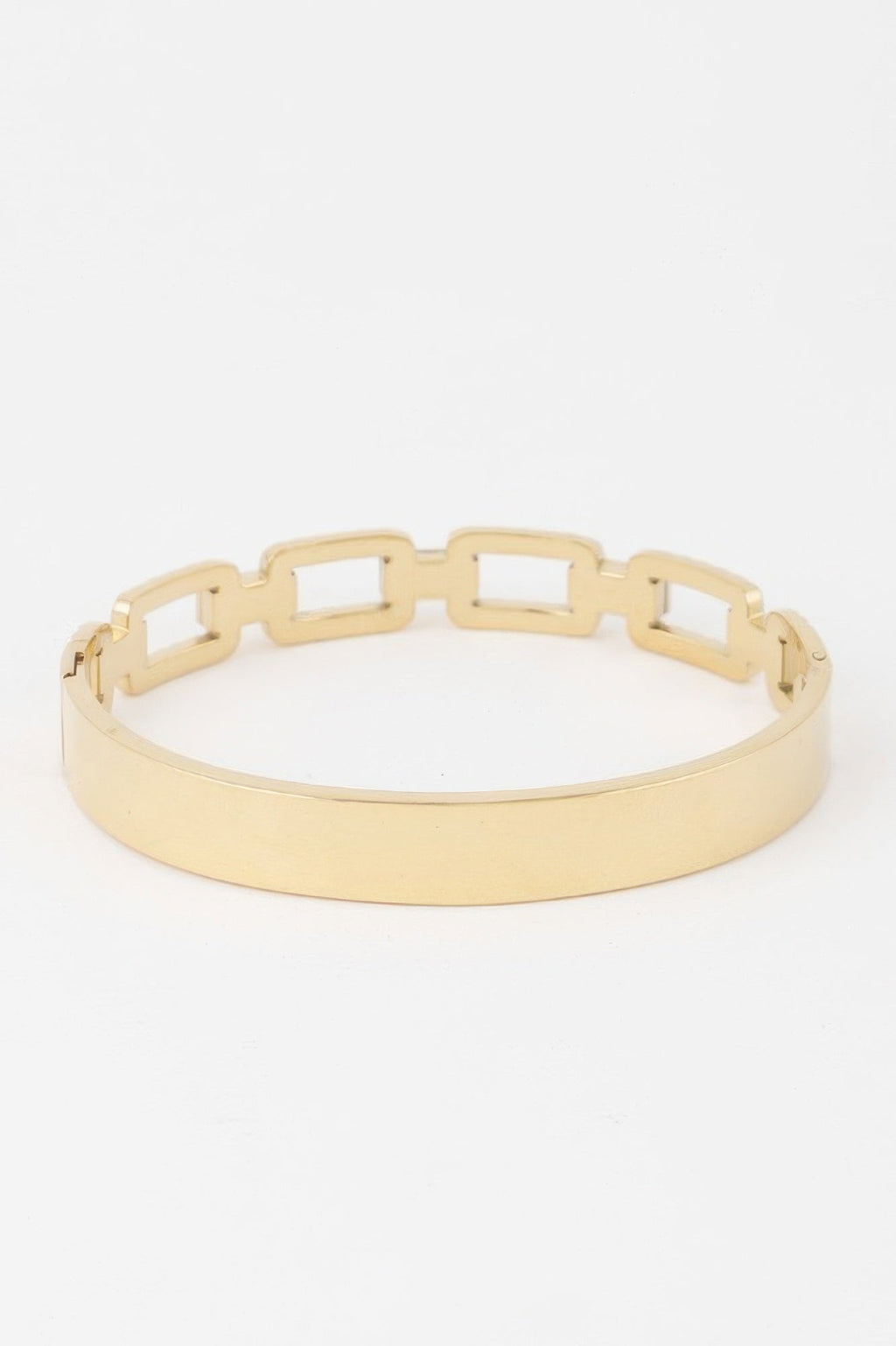 Ribbed Chain Clasp Bracelet